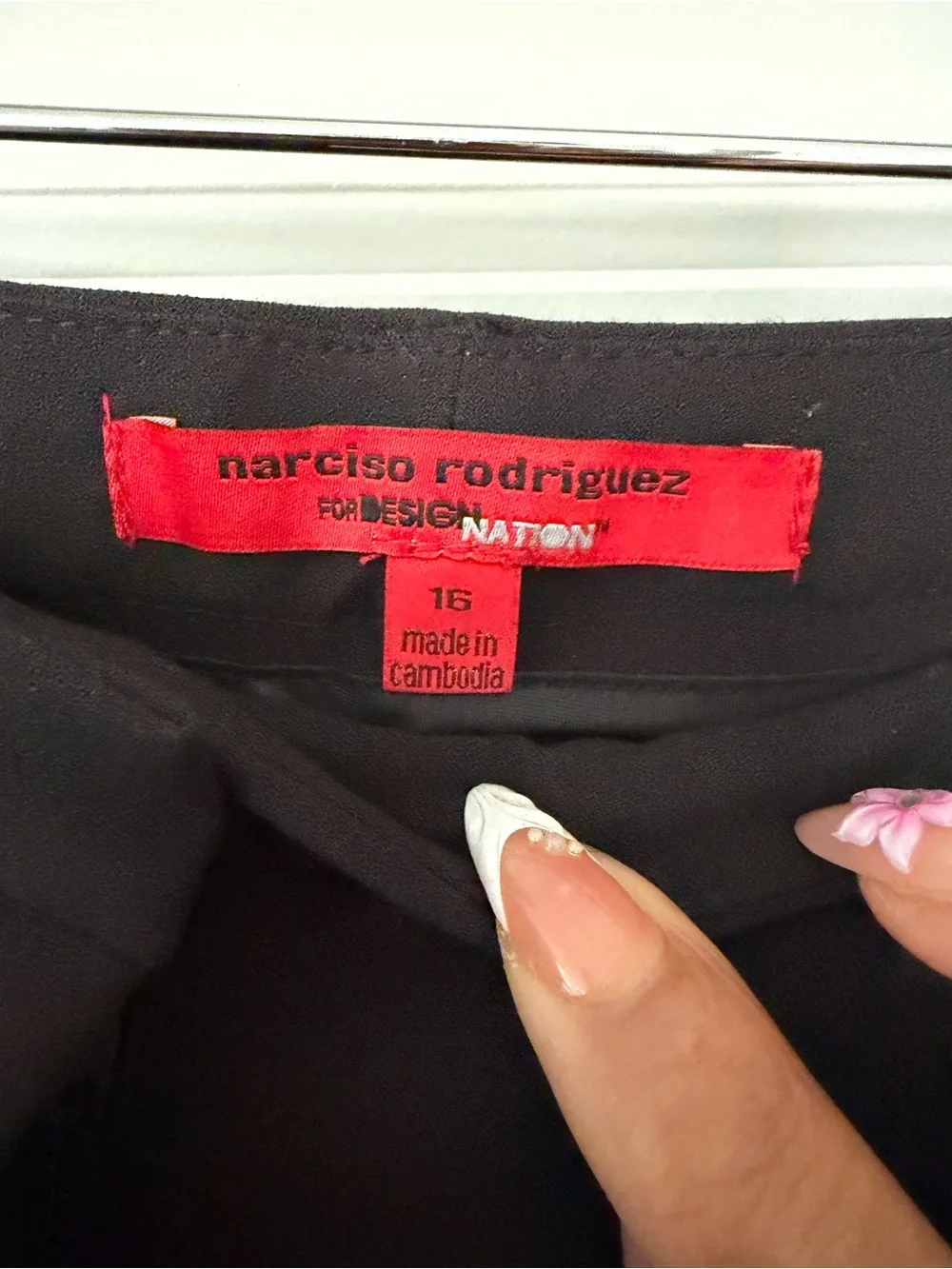 Narciso Rodriguez Black Tailored Straight-Leg Trousers